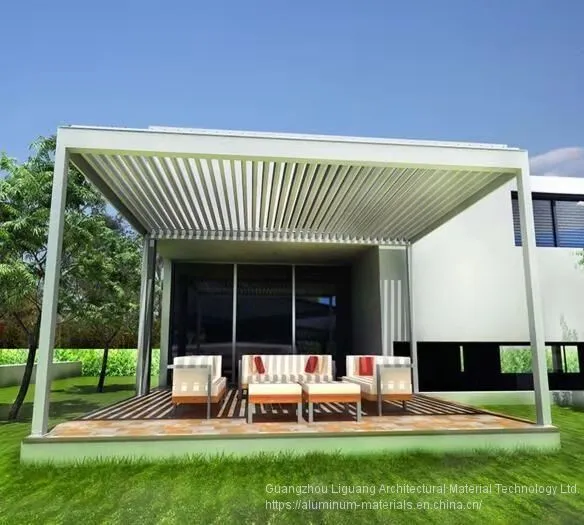Automatic Aluminum Louver Roof Waterproof Rainproof Sunshade Factory Supplier in China