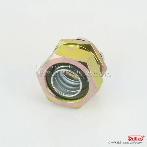 M40*1.5 COLOR ZINC GALVANIZED STEEL STRAIGHT CONDUIT CONNECTOR CNC MACHINED photo-3