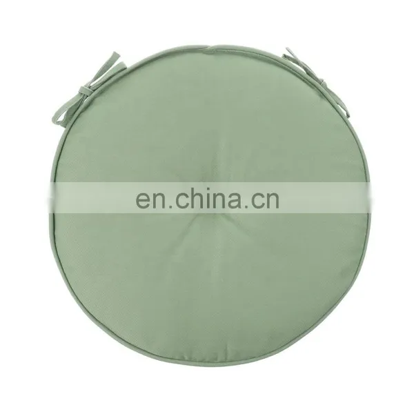 Home Decor Cyclic Breathable Solid Color Light Green Round Chair Pad Seat Cushion Pad photo-2
