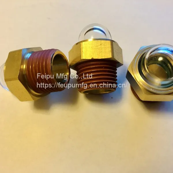 NPT MALE THREAD BRASS DOME OIL SIGHT GLASS photo-2