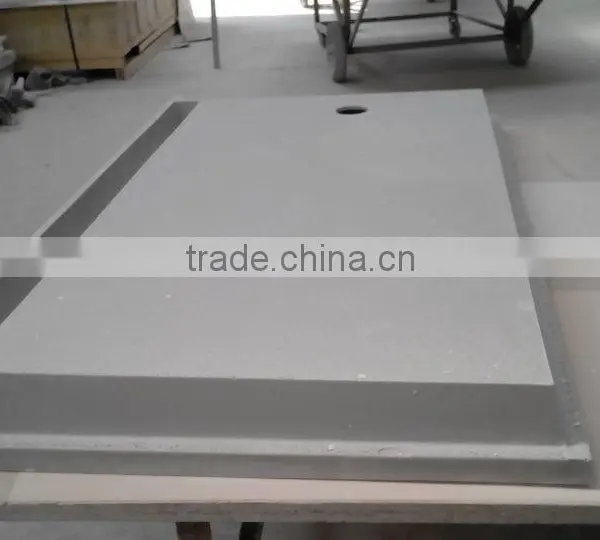 60''x30'', 60''x32'', 60''x34'' Rectangle Cultured Marble Shower Pan, Cultured Marble Shower Base, Cast Marble Shower Pan photo-6