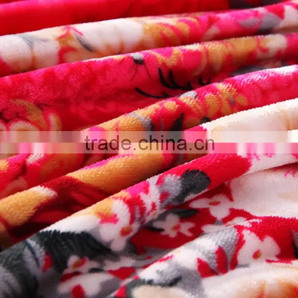 Newest Design Red Flower Pattern Home Use Flannel Fleece Quilt Cover Set Kids Bedroom Sets photo-5