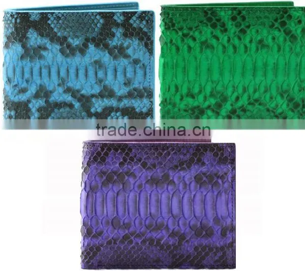 Custom Logo High Quality Genuine Real Python Snake Skin Leather Travel Card Holder Wallet photo-2