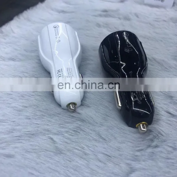 Wholesale Metal Fast Charger 2A USB Adapter Dual 2 Port Universal Mobile Phone USB Qc3.0 Car Charger for IPh photo-3