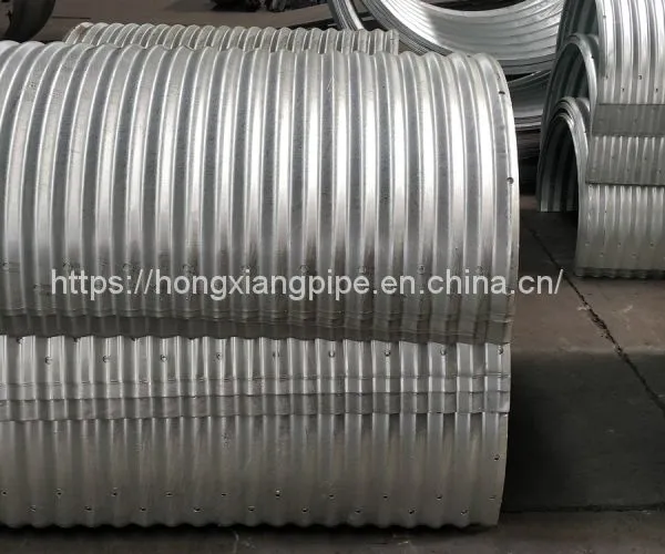 Diameter 1m Culvert Pipe Two Plates Assembled Corrugated Metal Pipe Supply