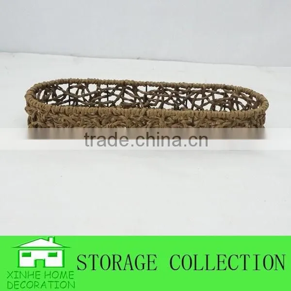 Oval Handwoven Paper Rope Basket