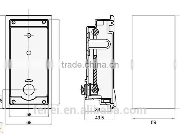 ROHS Zinc Plated Metal Box Lock for Industry Electric Use photo-6