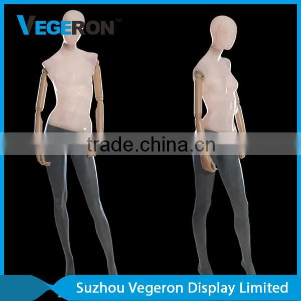 High Quality Fiberglass Stand Flexible Female Mannequin photo-5