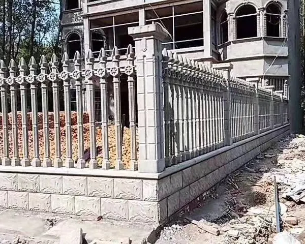 Cement Wall, River and Road Fence, Imitation Wood Railing, Concrete Roman Column for Courtyard, Cement Fence photo-4