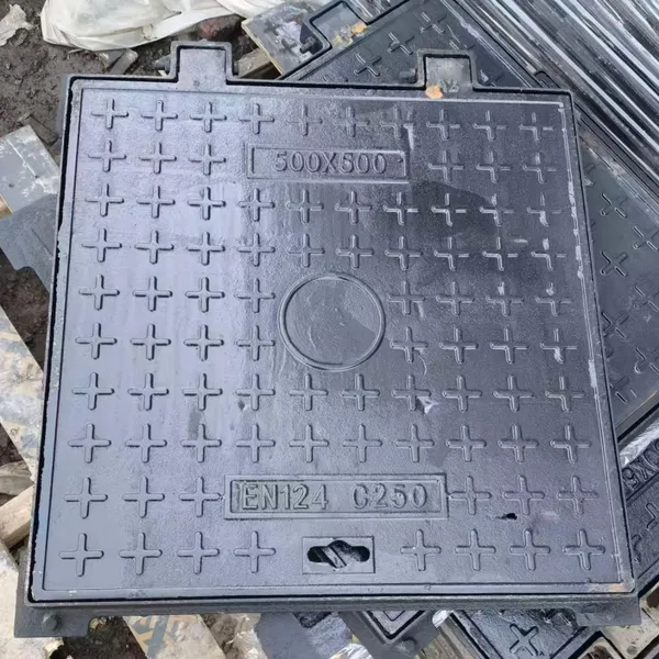 Custom-Sized Ductile Iron Manhole Cover With Mill Test Report for Road Drainage