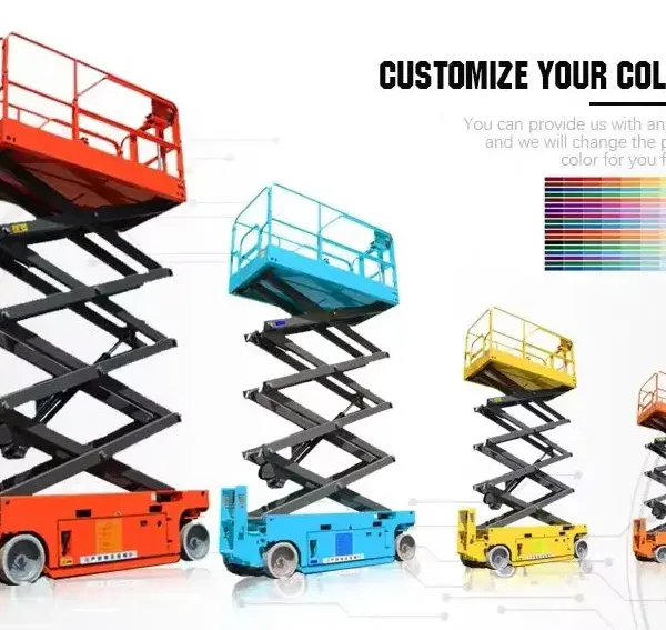 Hydraulic Electric Self Propelled Mobile Scissor Lift With 10mm Steel Platform