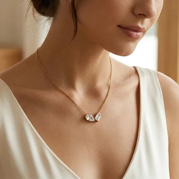 316L Steel Necklace & Pendant Set 18K Gold PVD - B2B Jewellery Manufacturer Warranty photo-5