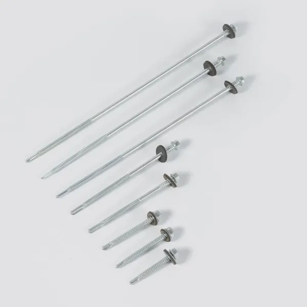 Drilling Screws for Wall Cladding C1022A Carbon Steel White Zinc Flat Head No Snapping Full Sizes photo-4