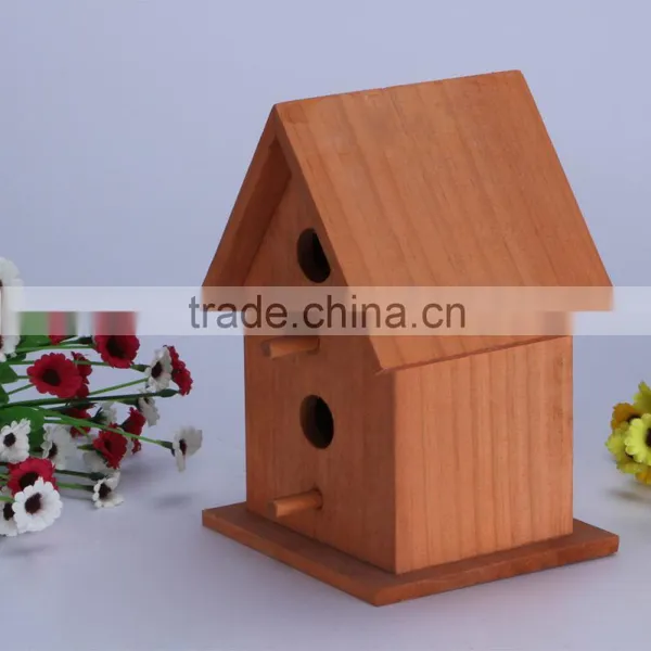 Hot Selling Christmas Handmade Carved Wooden Crafts Bird House photo-2