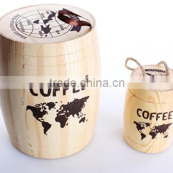 Wood Coffee Box, Wooden Tea Boxes, Coffee Barrels