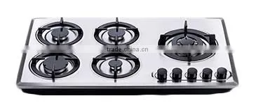 Good Disign Five Burner Stainless Steel Gas Hob