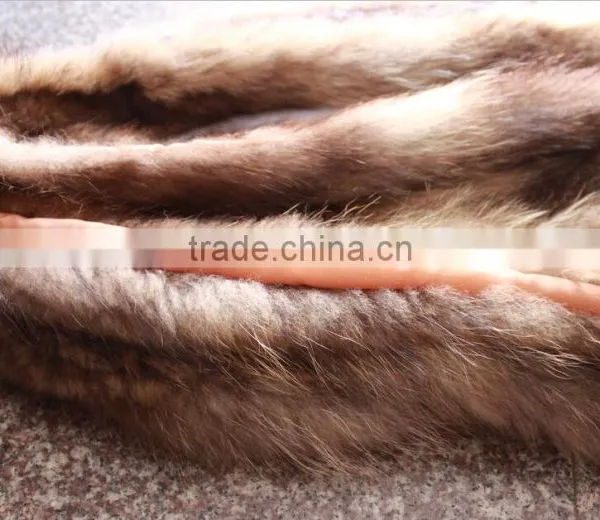 Dark Natural Color Real RaccooN Fur Collar for Hood OF Coats DIy Material photo-2