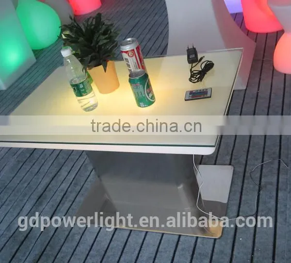 New PE Plastic Bar Table With LED Light and Remote Control YXF-8856 photo-3