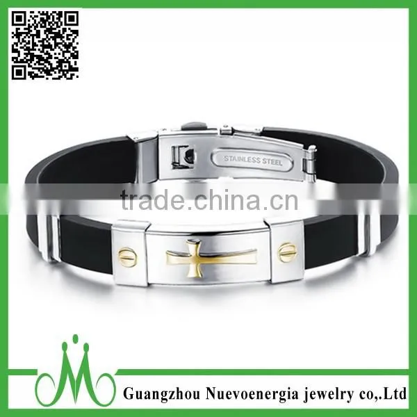 Most Fashion Chain Silicone Rubber Bracelets for Sports