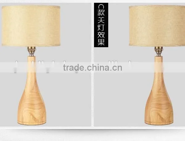LED Wood Table Lamp LED Wood Table Light JK-879-02 Modern Lighting Decorative Wood Base Bulb Table Lamp photo-2