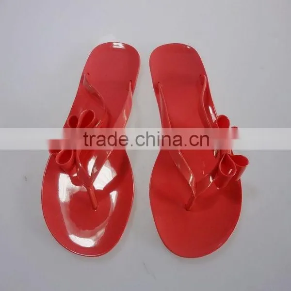 2015 New Fashion Flower Ladies Pvc Slipper photo-2