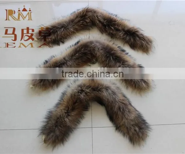 Wholesale and Retail Real Fur Raccoon /Genuine Raccoon Fur Strip /Raccoon Fur Trim for Hood photo-5