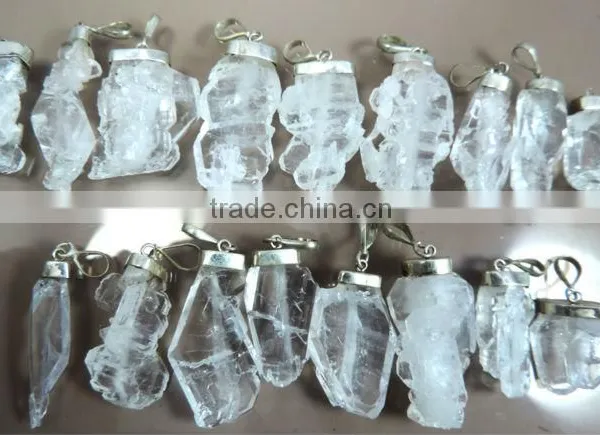 (IGC)Natural Faden Quartz Crystal Pendants Chakra Pendants