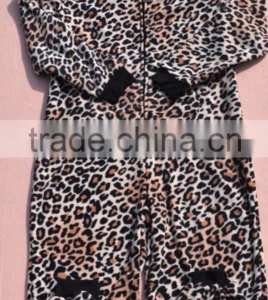 Leopard Print Polar Fleece Onesie,Adult Hoodies Onesie/pajama,sleepwear,jumpsuit,rompers photo-2