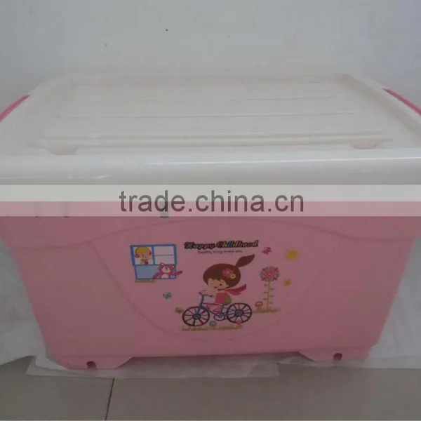 50L Plastic Wheel Storage Box PP Container With Wheels