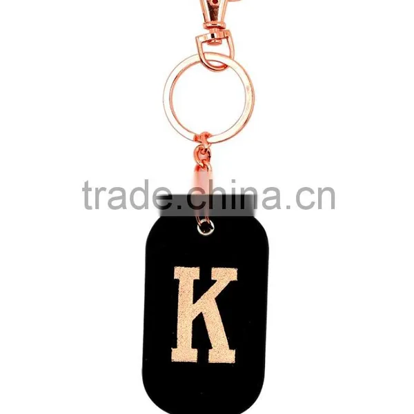 2016 New Gift Word Genuine Leather Key Chain Metal Car Key Chain photo-5