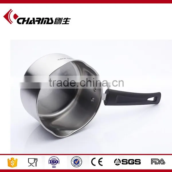 Classic Multi Nonstick Milk Pot Cookware, Hot Sale Clear Glass Stainless Steel Sauce Pan photo-3