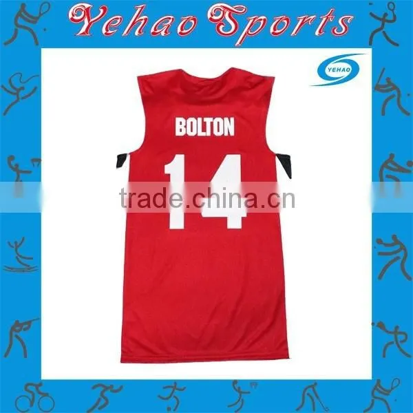 Team Red Basketball Sport Wear China Made Basketball Jersey photo-2