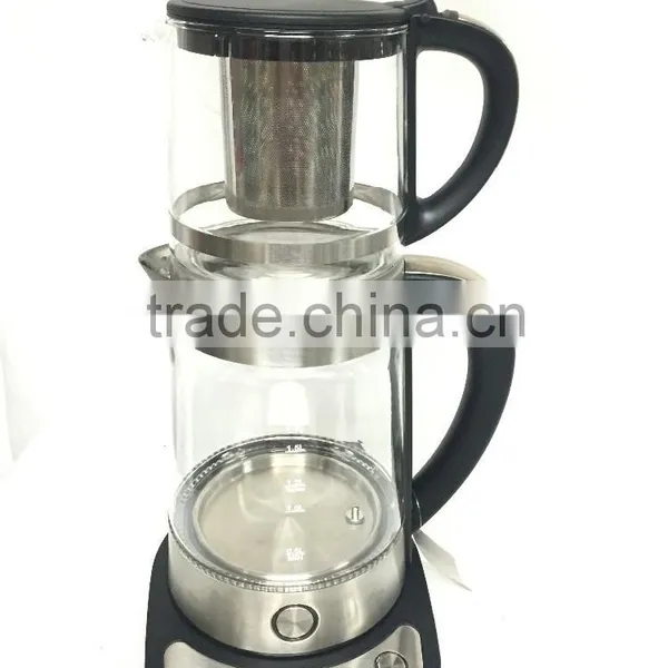 360 Degree Rotation Glass Tea Kettle With S/S Tea Filter photo-2