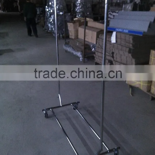 Round Rotating Clothes Hanger Rack With Wheels photo-2