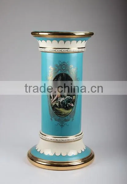 Luxury Ceramic Porcelain Home Decoration 31"round Pillars Roman Pillar for Sale photo-4
