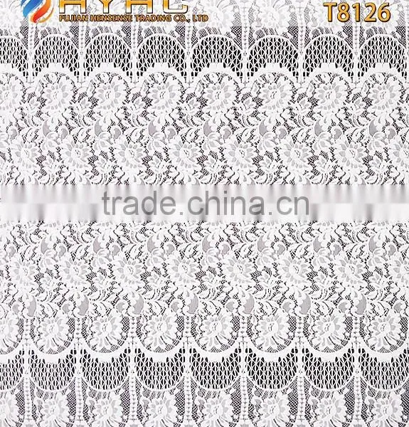 High Quality 150cm Cotton/Nylon Knitted Eyelash Lace Fabric T8126 photo-2