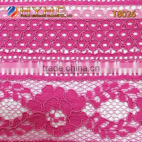 Wholesale High Quality Nylon/Cotton Strand Lace Fabric T8026