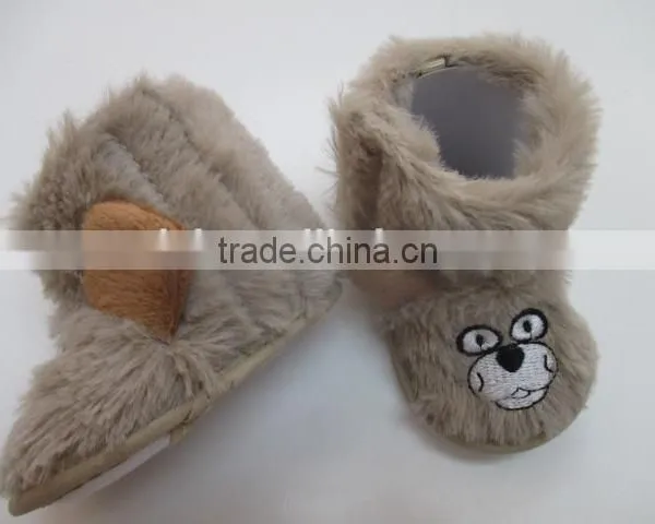 Baby Bootie High Quality Soft Sole Fur Animal Baby Boot Shoes photo-2