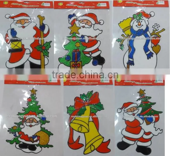 Removeable Santa Claus PVC Sticker/Opp Bag Packing Sticker/ Holiday Decoration photo-2