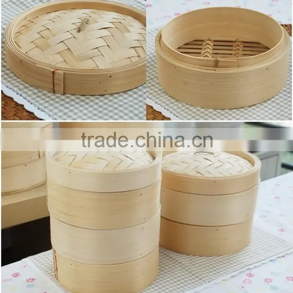 Handmade Bamboo Cookware Vegetable Food Steamer Set photo-5