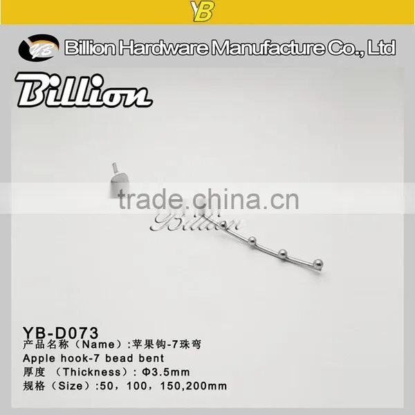 YB-D072 Billion Factory Superfmarket Pegboard Hanger Metal Chrome Hook Single Wire Display Hook photo-4