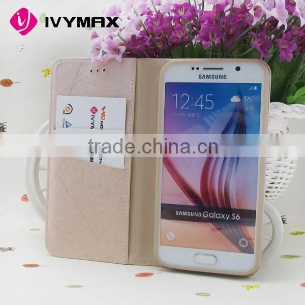 Wholesale Flip Leather for Samsung S6 Case, Mobile Phone Wallet Case for Galaxy S6 photo-3