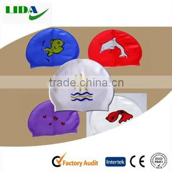 Kids Swim Cap Swimming Cap,Waterproof Silicone Swimming Caps