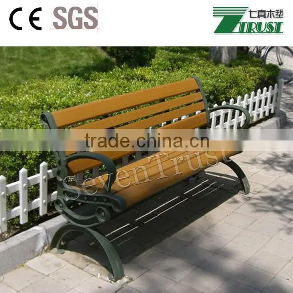Outdoor Wood Plastic Composite Bench, Waterproof Garden Bench photo-3