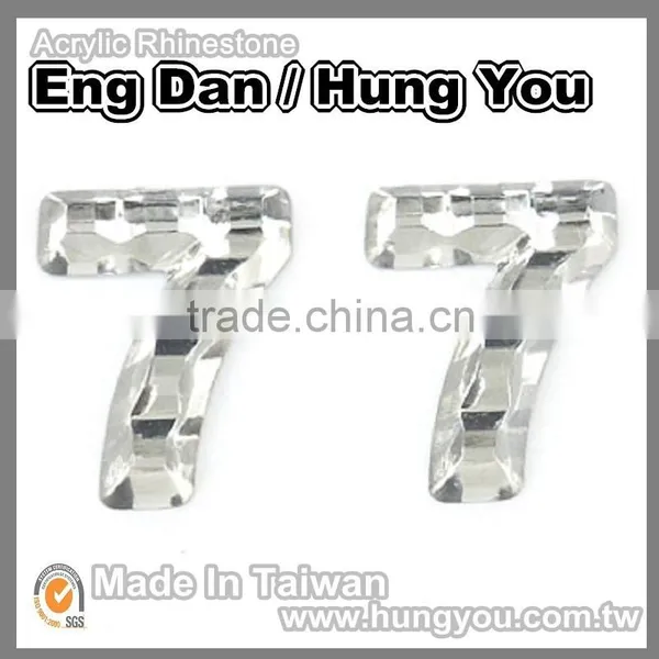 Unique Design Machine Cut Non HotFix Numeral Rhinestone photo-5