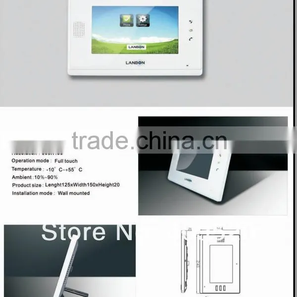 Hot-sale PLC Digital Wireless Video Intercom Kit for Villas/wireless Video Door Phone System for Villa photo-3