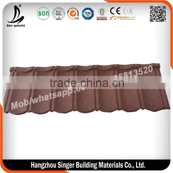SGB001 Stone Coated Steel Roofing Sheet/sand Metal Roof Tile photo-3