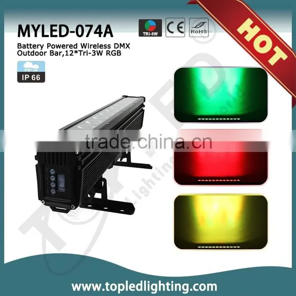 Remote Control 8*Tri-3W RGB Battery Wireless Bar Light DJ Light photo-4