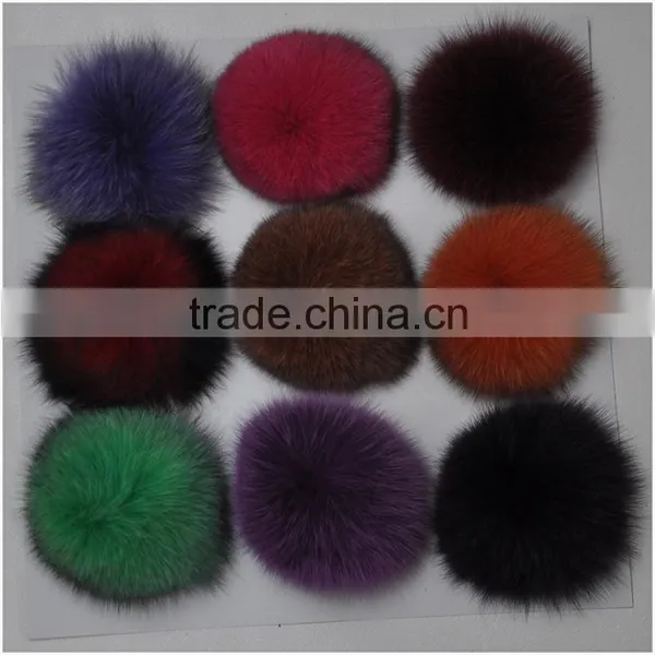 China Factory Price Fox Fur Ball Keychain / Fluffy Fox Fur Pompon Quality Choice photo-6