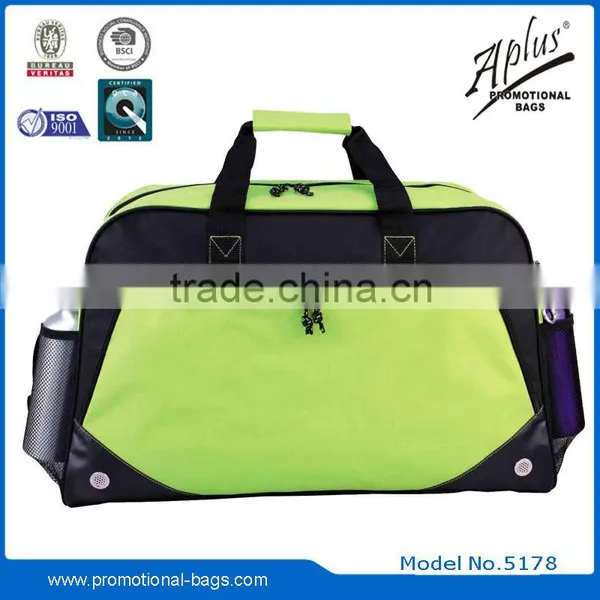 Polyester Sling Duffel Bag With Bottle Pocket Zipper Pocket photo-3